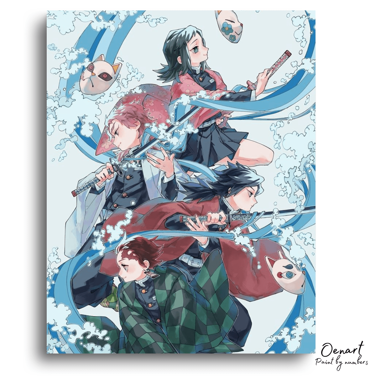 Demon Slayer: All In One - Anime Paint By Numbers Kit-Oenart™