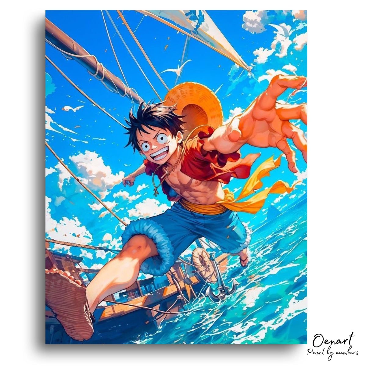 One Piece: Luffy Flying - Anime Diamond Painting