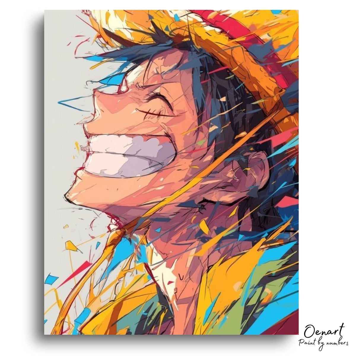 One Piece: Smiling Luffy - Anime Paint By Numbers Kit-Oenart™