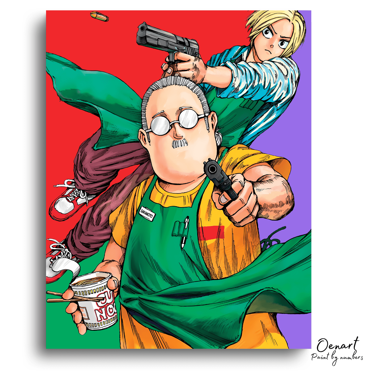 Sakamoto Days: Shin & Sakamoto - Anime Paint By Numbers Kit-Oenart™