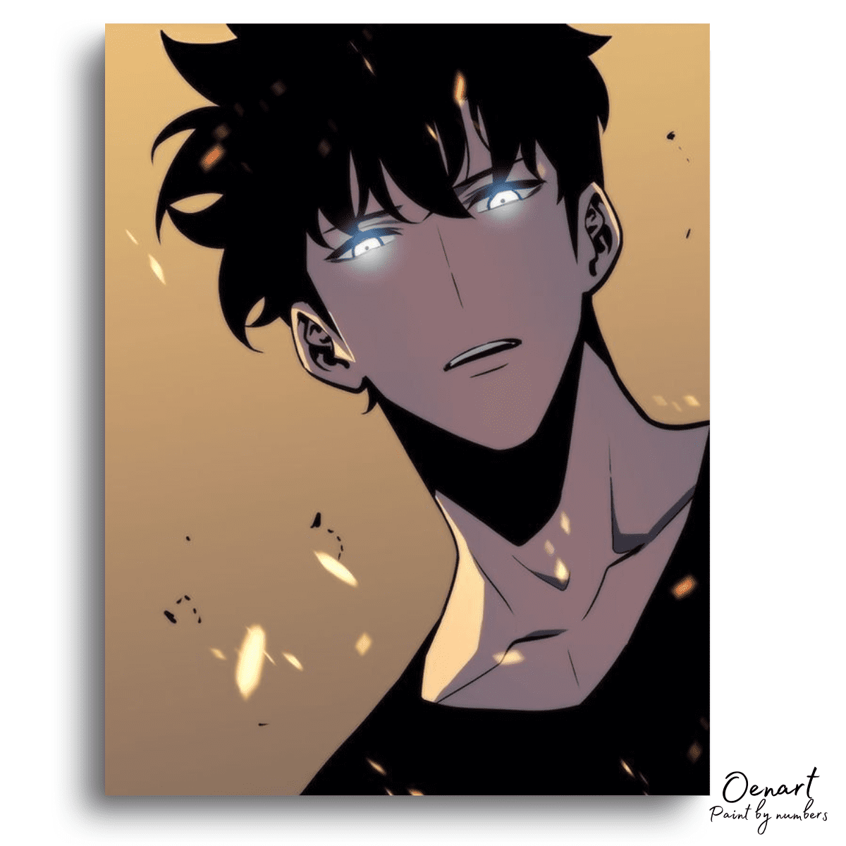 Solo Leveling: Jin Woo Portrait - Anime Paint By Numbers Kit-Oenart™