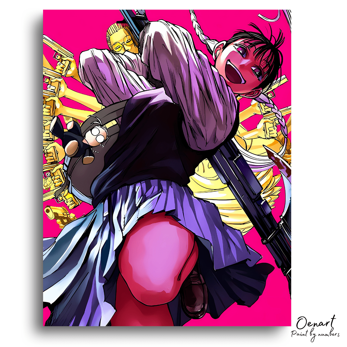 Sakamoto Days: Action Scene - Anime Paint By Numbers Kit-Oenart™