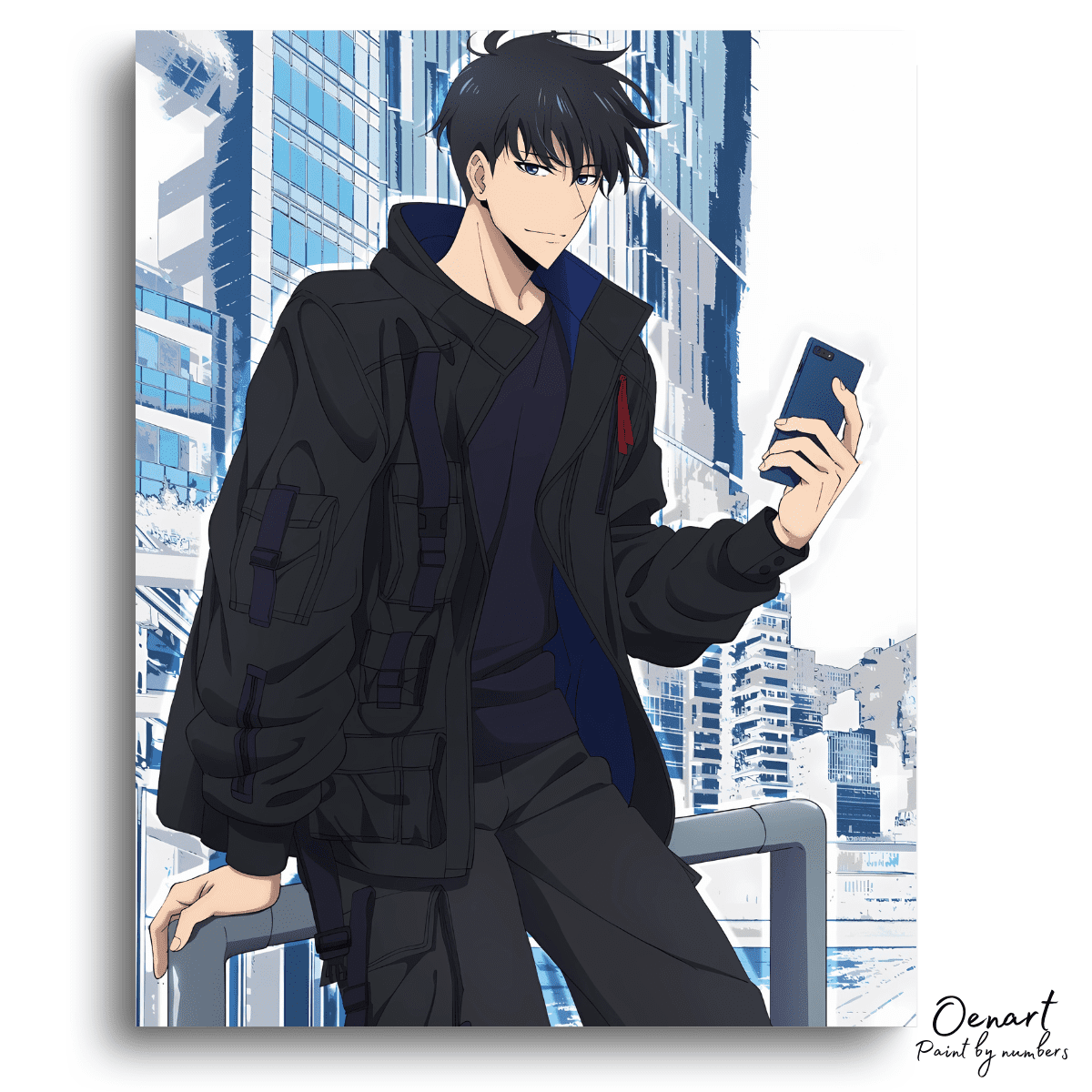 Solo Leveling: Phone Checking - Anime Diamond Painting
