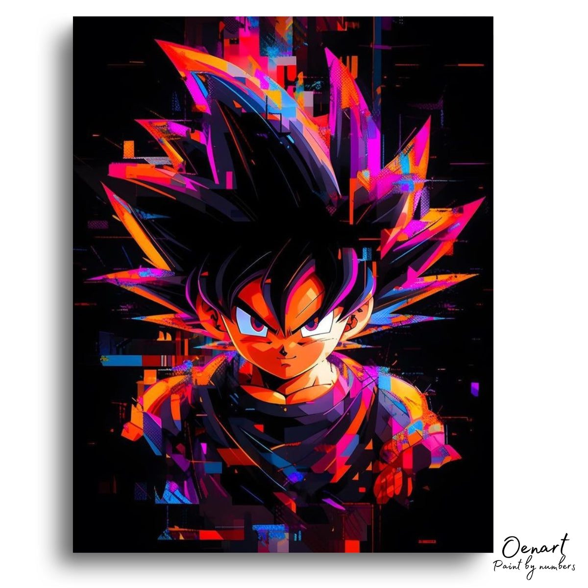 Dragon Ball Z: Goku Pixel Portrait - Anime Diamond Painting