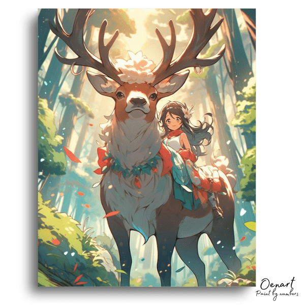 Princess Mononoke: Spirit Ride – Anime Paint By Numbers Kit
