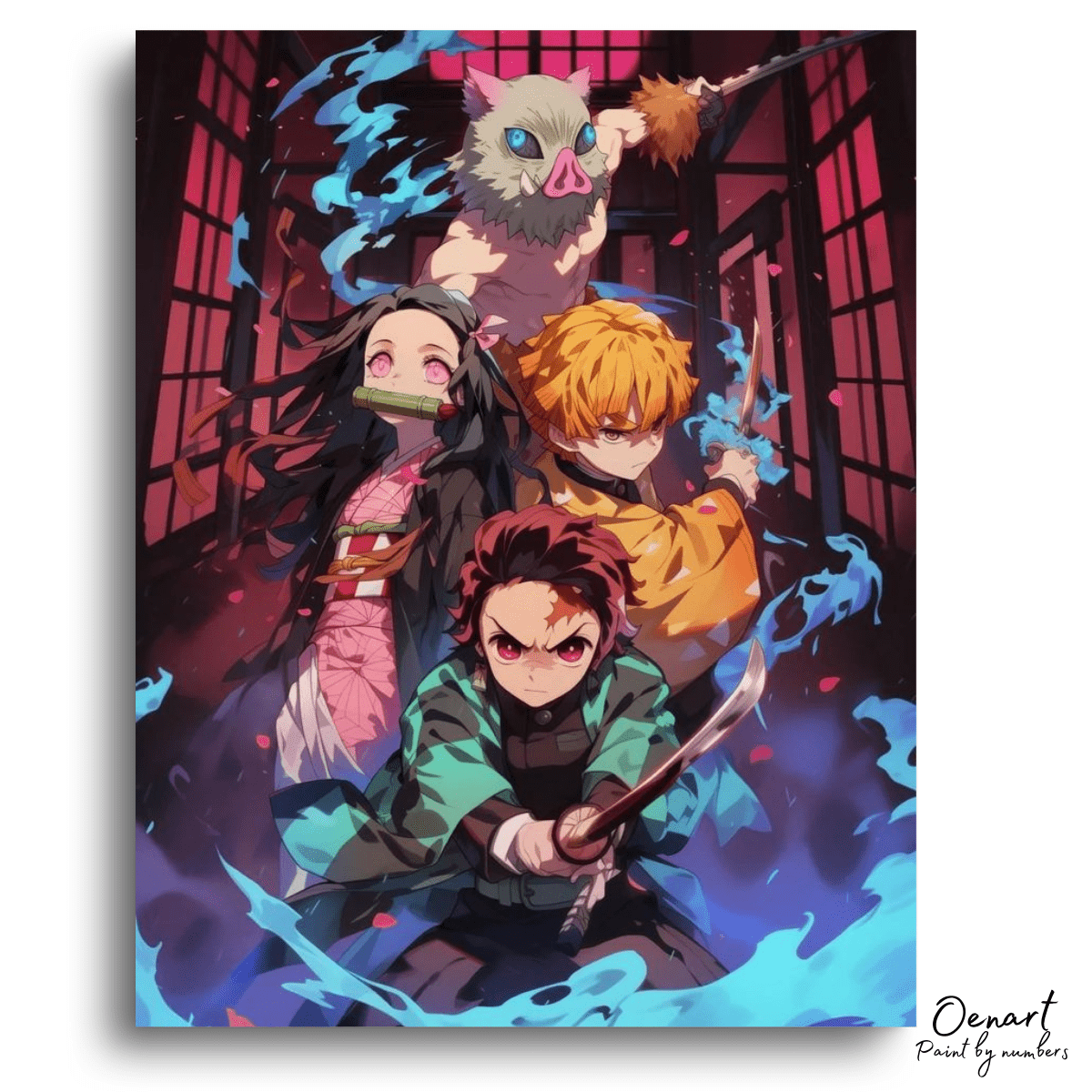 Demon Slayer: The Team - Anime Paint By Numbers Kit-Oenart™