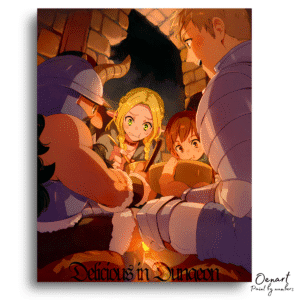 Delicious in Dungeon: Laios, Marcille, Senshi and Chilchuck - Anime Diamond Painting