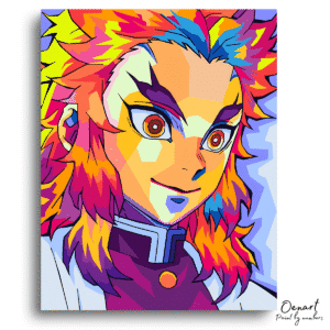 Demon Slayer: Rengoku Kyojuro Pop Art - Anime Diamond Painting
