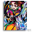 Demon Slayer: Tanjiro Water Breathing - Anime Diamond Painting