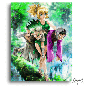Dr. Stone: Kohaku Senku and Gen - Anime Diamond Painting