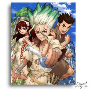 Dr. Stone: Senku Taiju and Yuzuriha - Anime Diamond Painting