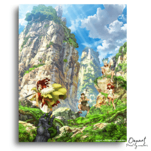 Dr. Stone: Senku Tsukasa Taiju and Yuzuriha - Anime Diamond Painting