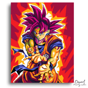 Dragon Ball Z: Goku Super Saiyan God - Anime Diamond Painting