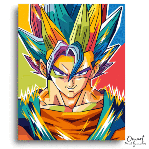 Dragon Ball Z: Goku Super Saiyan Smile - Anime Paint By Numbers Kit-Oenart™