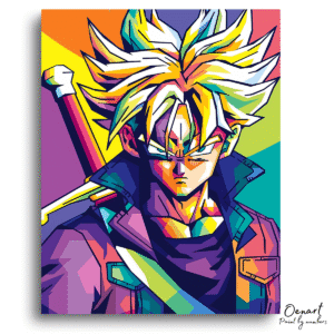 Dragon Ball Z: Trunks Super Saiyan Pop Art - Anime Paint By Numbers Kit