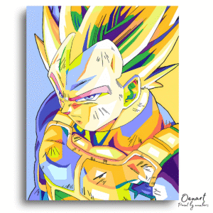 Dragon Ball Z: Vegeta Super Saiyan Pop Art - Anime Diamond Painting