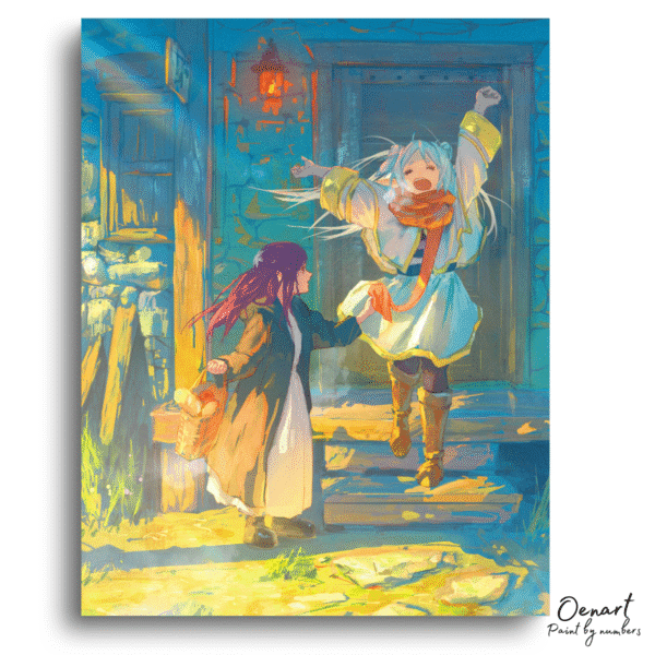 Frieren Beyond Journey's End: Fern & Frieren Sleepy - Anime Diamond Painting