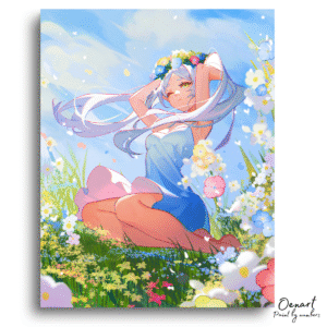 Frieren Beyond Journey's End: Flowers Field - Anime Diamond Painting