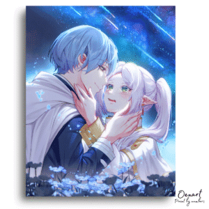 Frieren Beyond Journey's End: Frieren & Himmel Kiss - Anime Diamond Painting