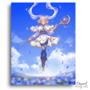 Frieren Beyond Journey's End: Frieren in Blue Moonweed Field - Anime Diamond Painting