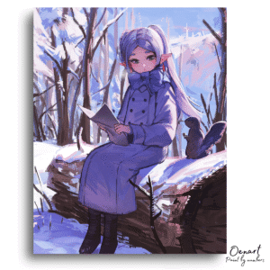 Frieren Beyond Journey's End: Frieren in The Snow - Anime Diamond Painting