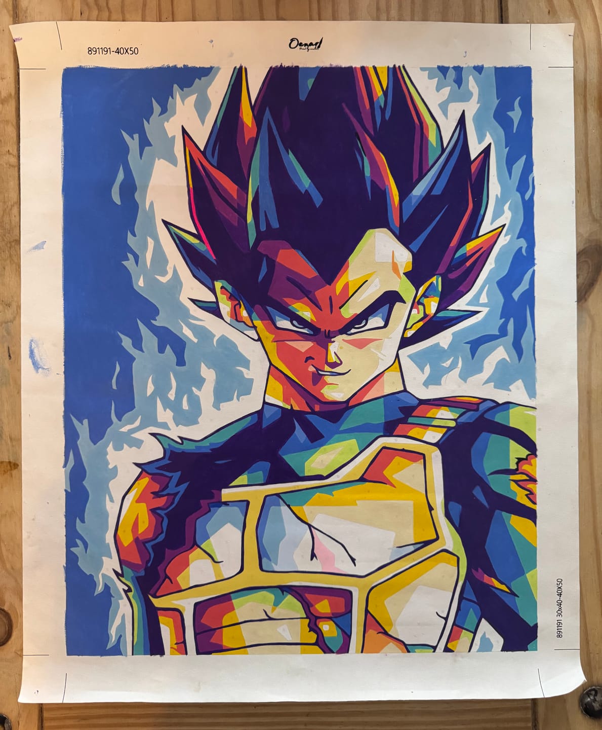 Finished anime paint-by-numbers canvas from customer Holly