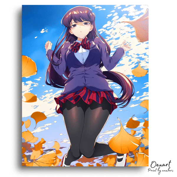 Komi Can't Communicate: Cute Komi Jumping - Anime Diamond Painting