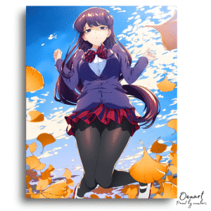 Komi Can't Communicate: Cute Komi Jumping - Anime Paint By Numbers Kit
