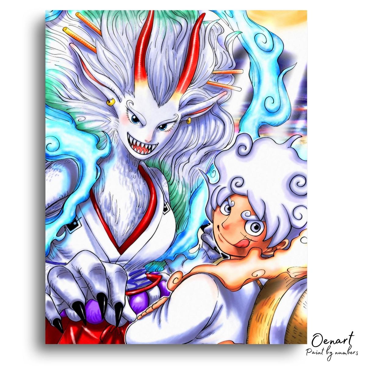 One Piece: Luffy & Yamato - Anime Diamond Painting