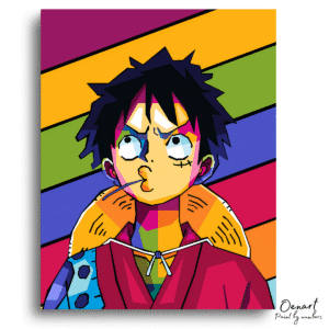 One Piece: Luffy in Wano Pop Art - Anime Diamond Painting