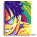 One Piece: Monkey D Luffy Wpap Pop Art - Anime Diamond Painting