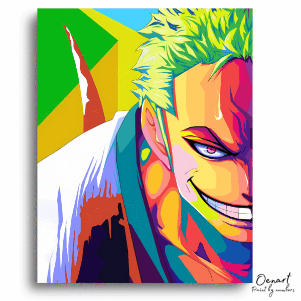 One Piece: Zoro in Wano Pop Art - Anime Diamond Painting
