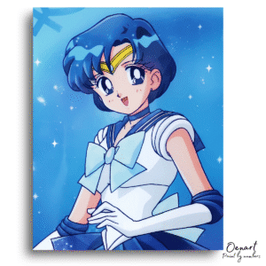 Sailor Moon: Cute Ami Sailor Mercury - Anime Diamond Painting