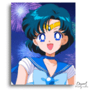 Sailor Moon: Sailor Mercury Cute Smiling - Anime Diamond Painting