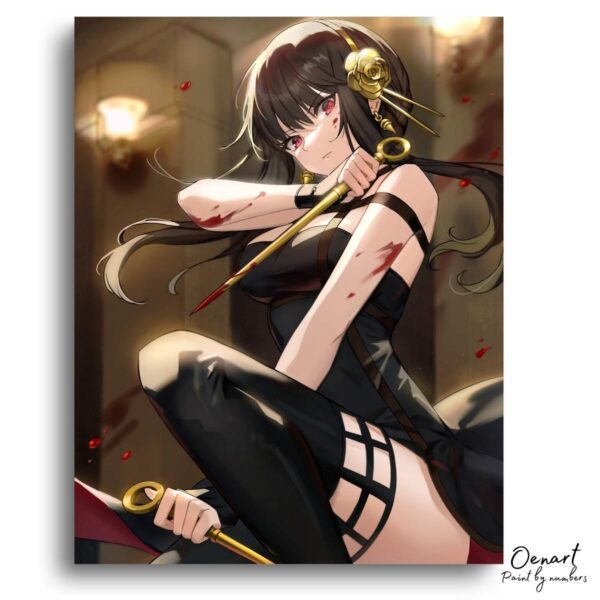 Spy x Family: Yor Fight Mode - Anime Paint By Numbers Kit