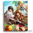 The Rising of the Shield Hero: Naofumi Raphtalia and Filo - Anime Paint By Numbers Kit