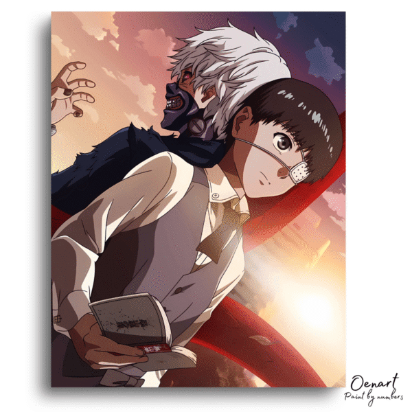 Tokyo Ghoul: Kaneki White & Black Hair - Anime Diamond Painting