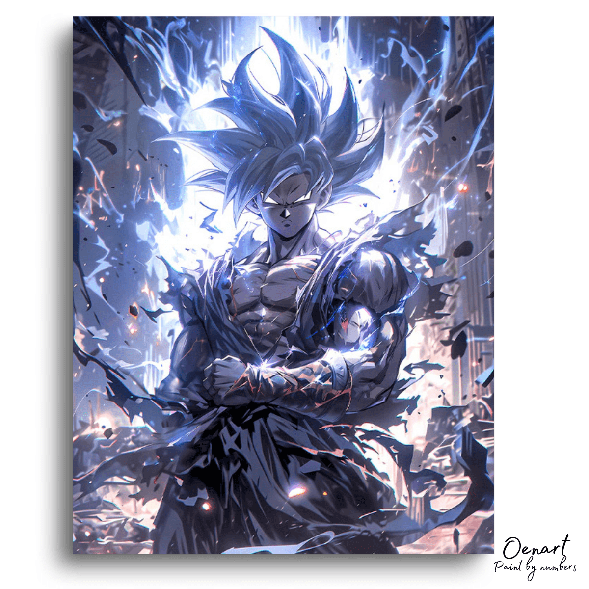 Dragon Ball Z: Blue Lightning - Anime Paint By Numbers Kit-Oenart™