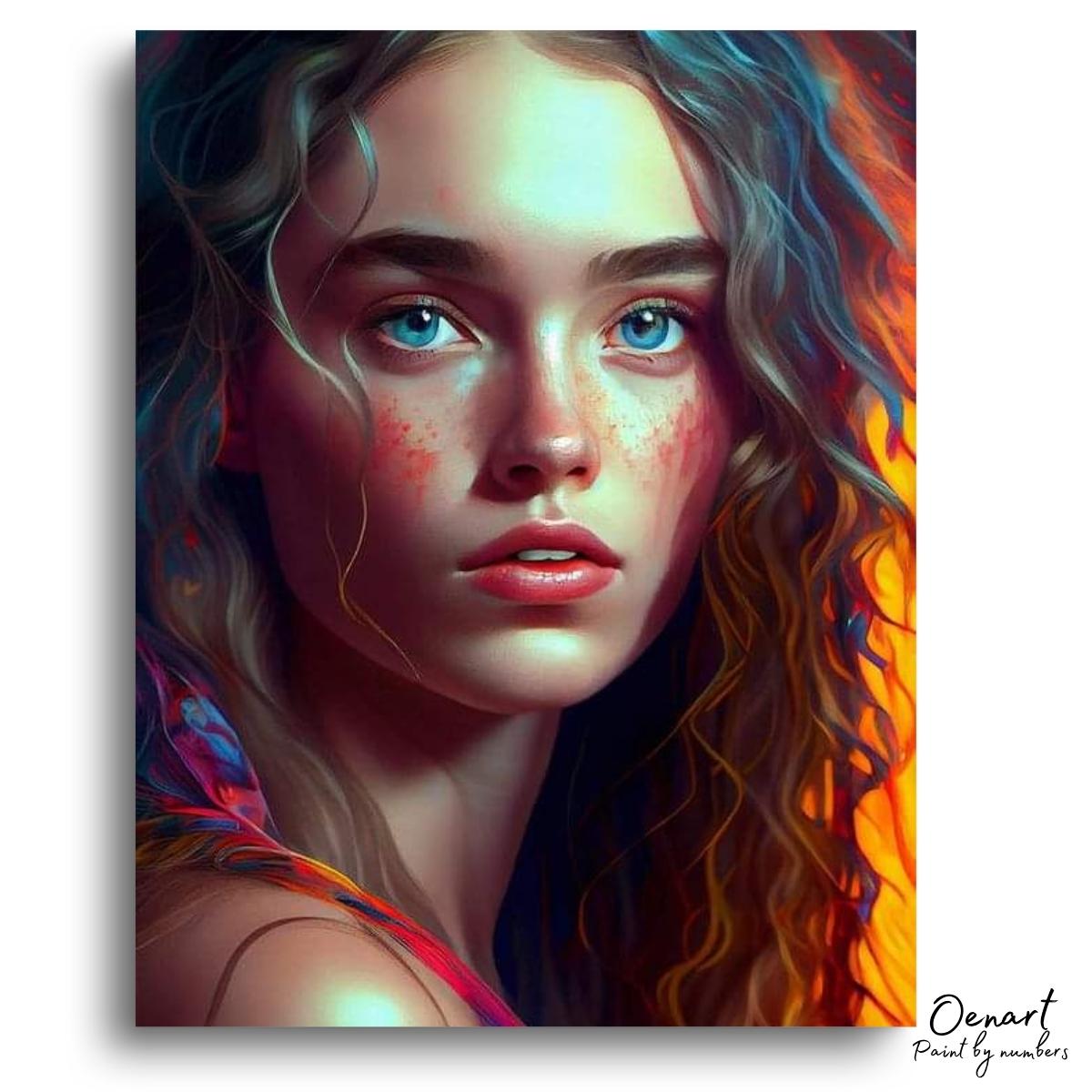 Blue Eyes Portrait - Diamond Painting Kit - Oenart™
