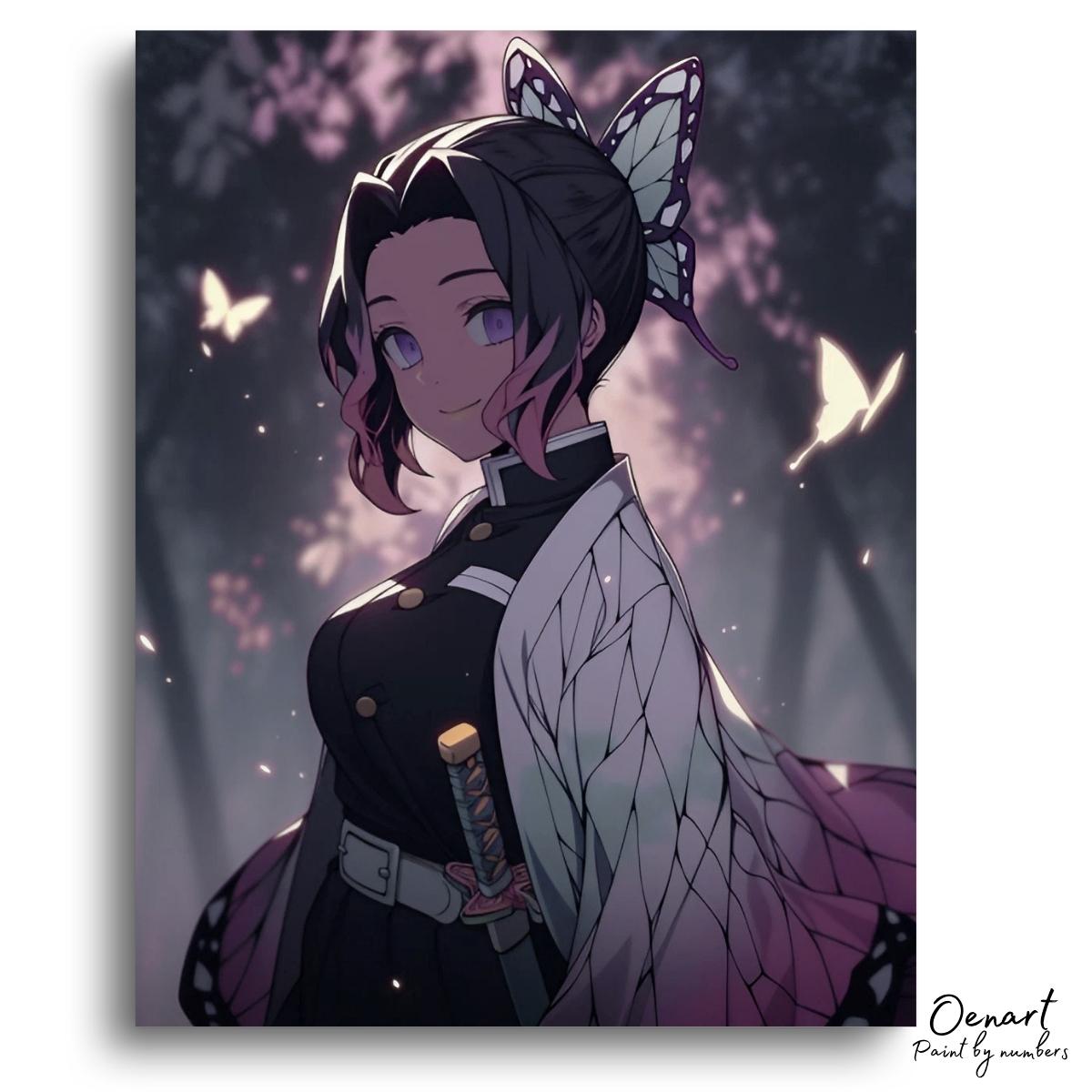 Demon Slayer: Shinobu Butterflies - Anime Diamond Painting - Oenart™