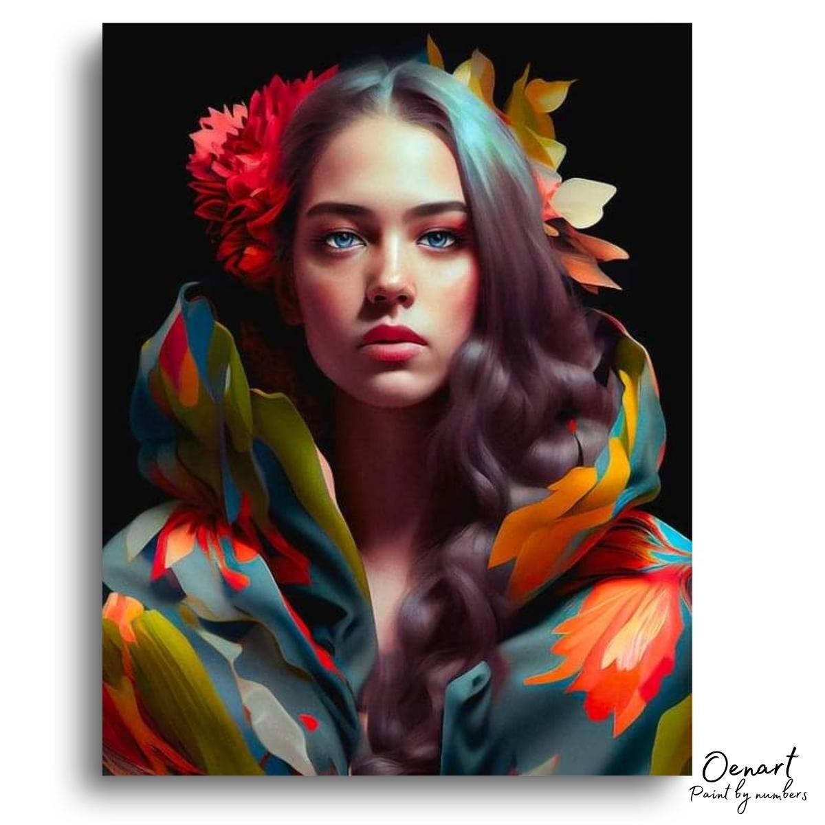 In Flowered Dress - Diamond Painting Kit - Oenart™