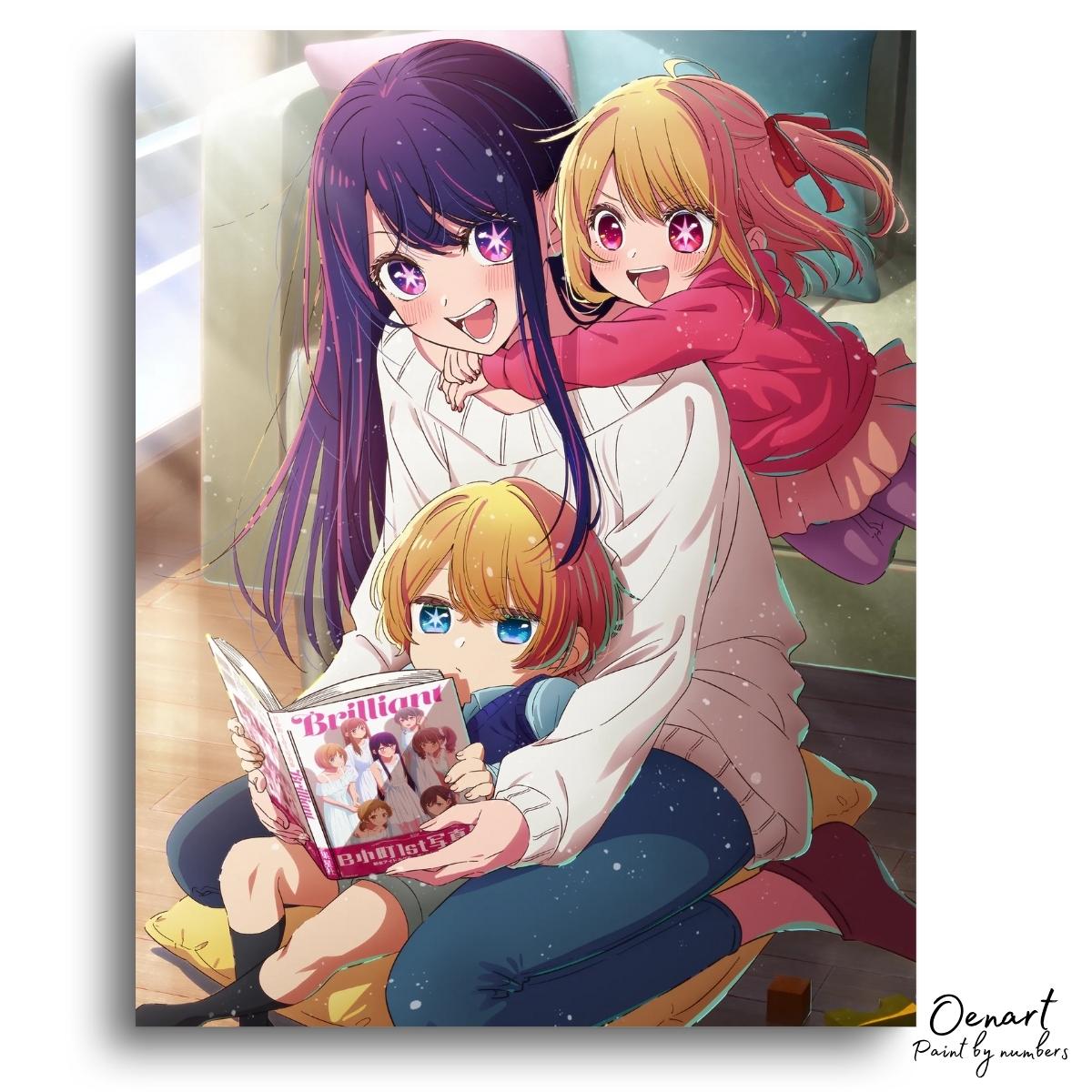 Oshi no Ko: Reading - Anime Diamond Painting - Oenart™
