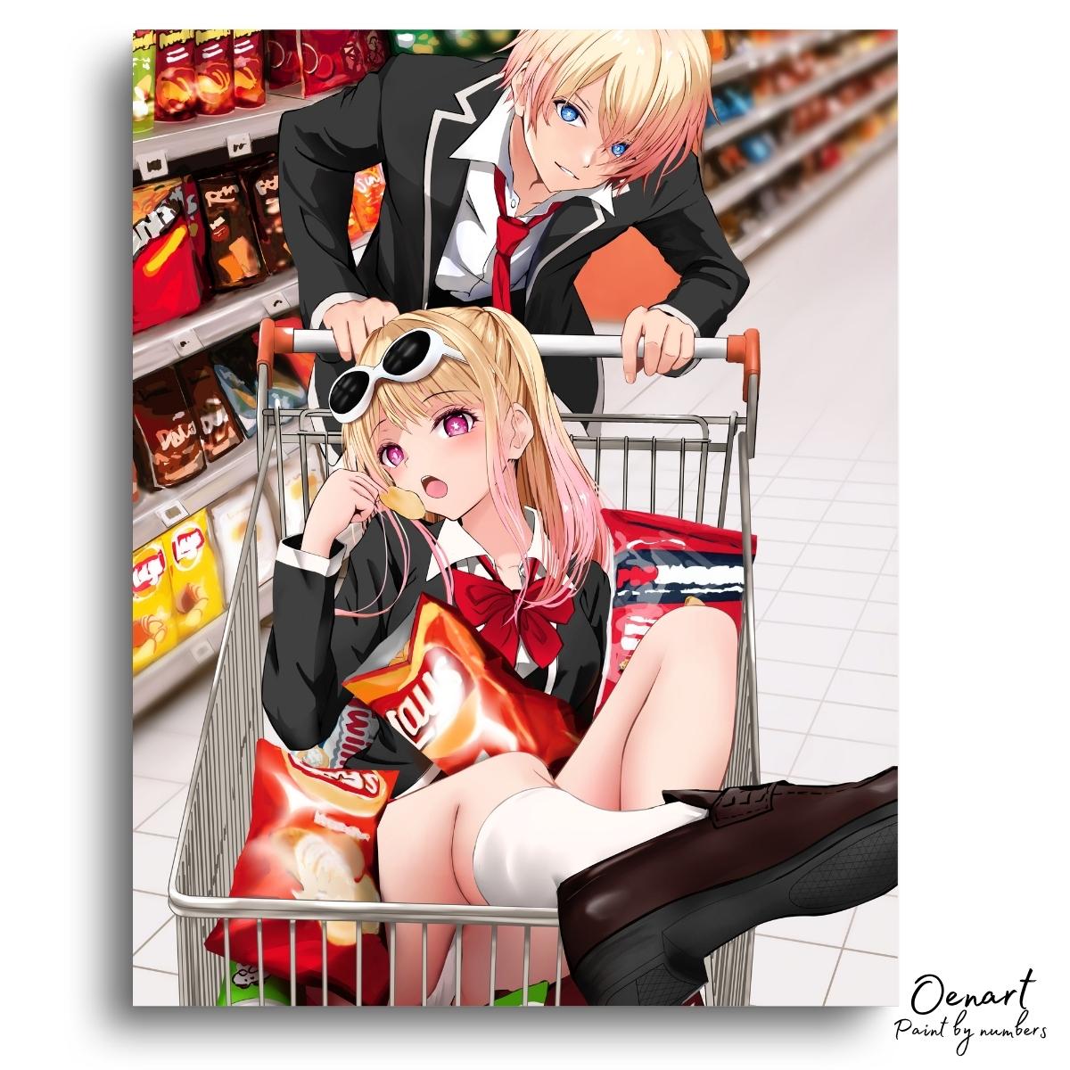 Oshi no Ko: Shopping - Anime Diamond Painting - Oenart™
