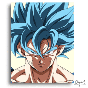 Dragon Ball Super: Goku Blue Battle-Ready – Anime Paint By Numbers Kit