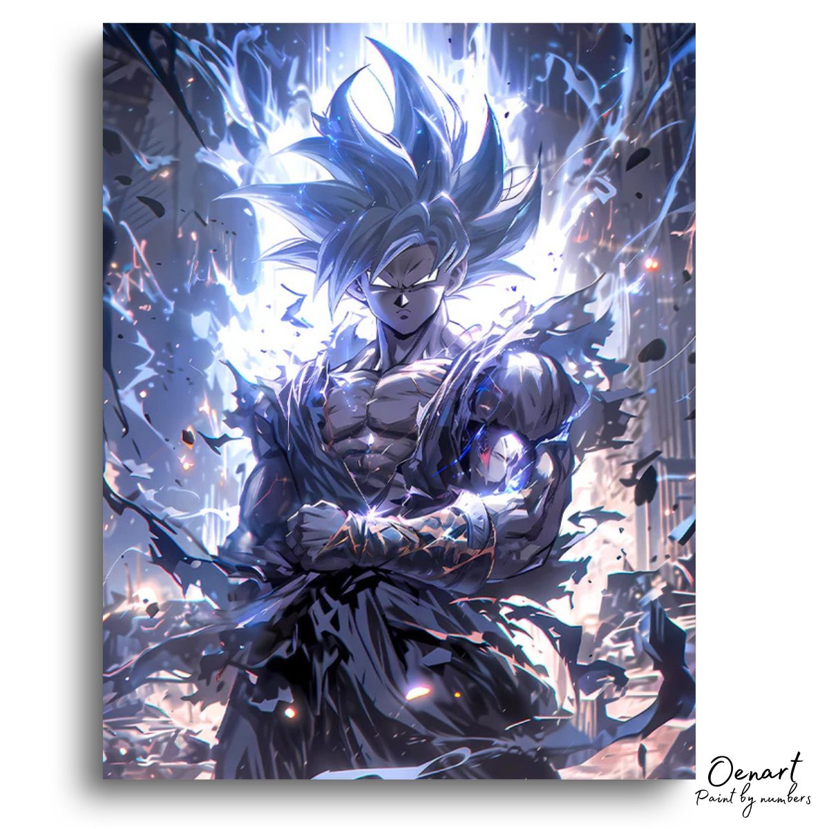 Dragon Ball Z: Goku Blue Thunder – Anime Paint By Numbers Kit