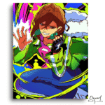 Dandadan: Momo Ayase Neon Energy – Anime Paint By Numbers Kit