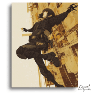 Ghost in the Shell: Major Kusanagi in Freefall – Anime Paint By Numbers Kit