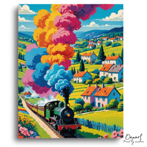 Rainbow Express: Whimsical Train - Paint By Numbers Kit