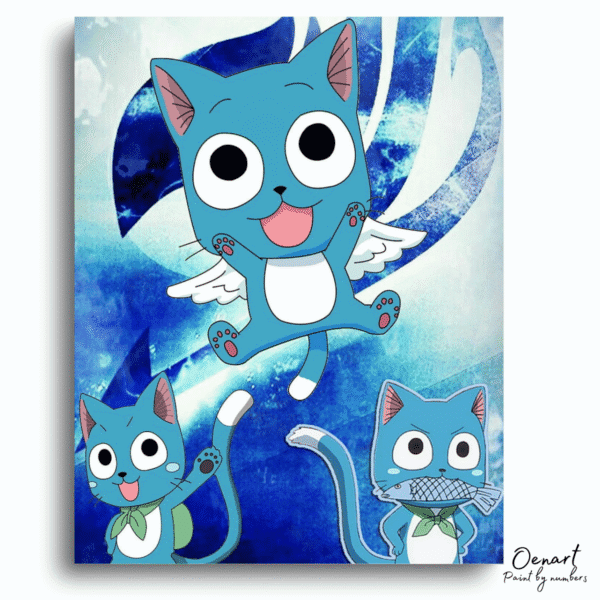 Fairy Tail: Happy’s Mischief – Anime Paint By Numbers Kit
