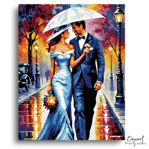 Rainy Day Vows: Wedding Walk - Paint By Numbers Kit